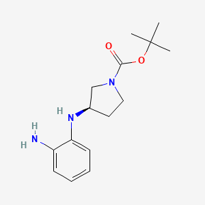 molecular formula C15H23N3O2 B3069909 (R)-叔丁基 3-((2-氨基苯基)氨基)吡咯烷-1-羧酸盐 CAS No. 1000370-80-8