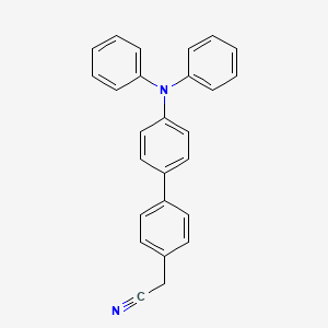 molecular formula C26H20N2 B3069921 2-(4'-(二苯胺)-[1,1'-联苯]-4-基)乙腈 CAS No. 1000504-19-7