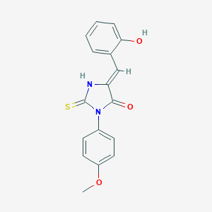 molecular formula C17H14N2O3S B306994 5-(2-Hydroxybenzylidene)-3-(4-methoxyphenyl)-2-thioxo-4-imidazolidinone 