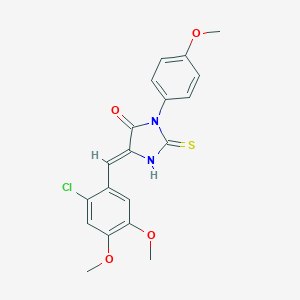 molecular formula C19H17ClN2O4S B306995 (5Z)-5-(2-chloro-4,5-dimethoxybenzylidene)-3-(4-methoxyphenyl)-2-thioxoimidazolidin-4-one 