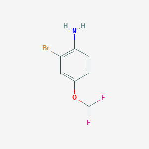 molecular formula C7H6BrF2NO B3069963 2-Bromo-4-(difluoromethoxy)aniline CAS No. 1000574-79-7