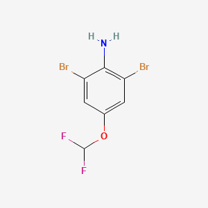 molecular formula C7H5Br2F2NO B3069968 2,6-Dibromo-4-(difluoromethoxy)aniline CAS No. 1000575-08-5