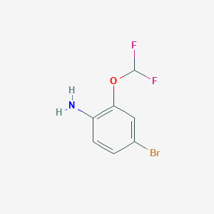 molecular formula C7H6BrF2NO B3069973 4-Bromo-2-(difluoromethoxy)aniline CAS No. 1000575-14-3