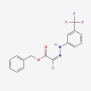 molecular formula C16H12ClF3N2O2 B3069990 2-氯-2-[2-(3-三氟甲基苯基)腙基]乙酸苄酯 CAS No. 1000576-10-2