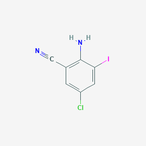 molecular formula C7H4ClIN2 B3070022 2-Amino-5-chloro-3-iodobenzonitrile CAS No. 1000577-48-9