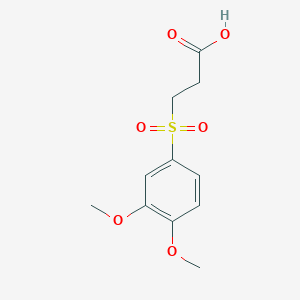 molecular formula C11H14O6S B3070058 3-(3,4-Dimethoxybenzenesulfonyl)propanoic acid CAS No. 100059-84-5