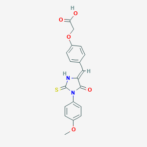 molecular formula C19H16N2O5S B307006 (4-{[1-(4-Methoxyphenyl)-5-oxo-2-thioxo-4-imidazolidinylidene]methyl}phenoxy)acetic acid 