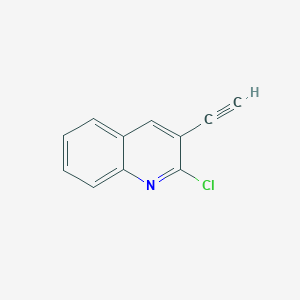 molecular formula C11H6ClN B3070078 2-Chloro-3-ethynylquinoline CAS No. 1000782-65-9