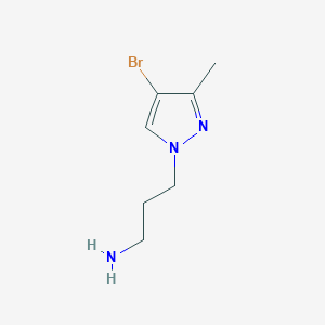 molecular formula C7H12BrN3 B3070079 3-(4-溴-3-甲基-1H-吡唑-1-基)丙-1-胺 CAS No. 1000802-71-0