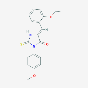 molecular formula C19H18N2O3S B307009 5-(2-Ethoxybenzylidene)-3-(4-methoxyphenyl)-2-thioxo-4-imidazolidinone 