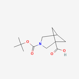 molecular formula C12H19NO4 B3070092 3-(Tert-butoxycarbonyl)-3-azabicyclo[3.1.1]heptane-1-carboxylic acid CAS No. 1000931-22-5
