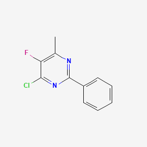 molecular formula C11H8ClFN2 B3070098 4-氯-5-氟-6-甲基-2-苯基嘧啶 CAS No. 1000931-50-9