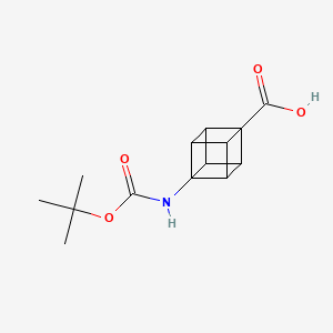 molecular formula C14H17NO4 B3070099 4-tert-Butoxycarbonylamino-cubane-1-carboxylic acid CAS No. 1000931-72-5