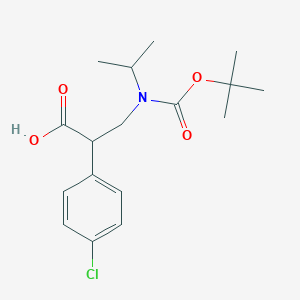 molecular formula C17H24ClNO4 B3070115 3-{[(叔丁氧羰基)(丙烷-2-基)氨基]-2-(4-氯苯基)丙酸 CAS No. 1000985-05-6