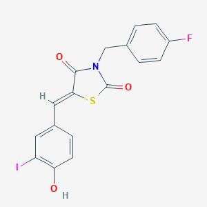 3-(4-Fluorobenzyl)-5-(4-hydroxy-3-iodobenzylidene)-1,3-thiazolidine-2,4-dione