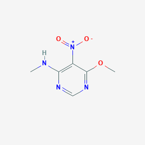 molecular formula C6H8N4O3 B3070135 6-甲氧基-N-甲基-5-硝基嘧啶-4-胺 CAS No. 100114-07-6