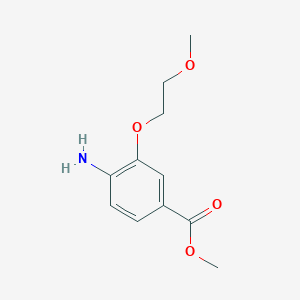 molecular formula C11H15NO4 B3070149 4-氨基-3-(2-甲氧基乙氧基)苯甲酸甲酯 CAS No. 1001346-00-4
