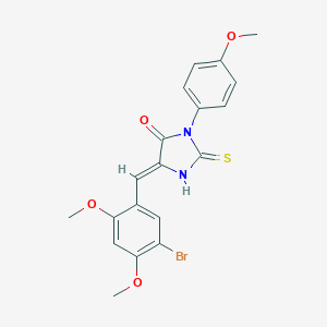 (5Z)-5-(5-bromo-2,4-dimethoxybenzylidene)-3-(4-methoxyphenyl)-2-thioxoimidazolidin-4-one