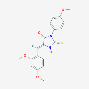 molecular formula C19H18N2O4S B307020 (5Z)-5-(2,4-dimethoxybenzylidene)-3-(4-methoxyphenyl)-2-thioxoimidazolidin-4-one 