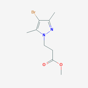 molecular formula C9H13BrN2O2 B3070203 methyl 3-(4-bromo-3,5-dimethyl-1H-pyrazol-1-yl)propanoate CAS No. 1001500-73-7