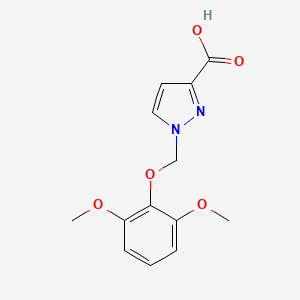 molecular formula C13H14N2O5 B3070224 1-[(2,6-dimethoxyphenoxy)methyl]-1H-pyrazole-3-carboxylic acid CAS No. 1001519-23-8