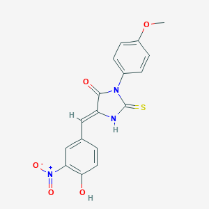 molecular formula C17H13N3O5S B307023 (5Z)-5-(4-hydroxy-3-nitrobenzylidene)-3-(4-methoxyphenyl)-2-thioxoimidazolidin-4-one 