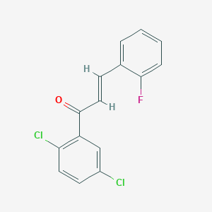 molecular formula C15H9Cl2FO B3070241 (2E)-1-(2,5-Dichlorophenyl)-3-(2-fluorophenyl)prop-2-en-1-one CAS No. 1001578-73-9