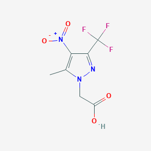 molecular formula C7H6F3N3O4 B3070265 2-[5-甲基-4-硝基-3-(三氟甲基)吡唑-1-基]乙酸 CAS No. 1001754-77-3
