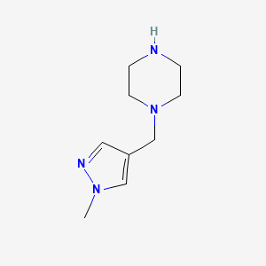 molecular formula C9H16N4 B3070272 1-[(1-methyl-1H-pyrazol-4-yl)methyl]piperazine CAS No. 1001757-59-0
