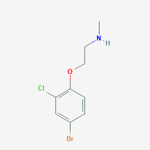 molecular formula C9H11BrClNO B3070279 2-(4-溴-2-氯苯氧基)-N-甲基乙胺 CAS No. 1001844-58-1