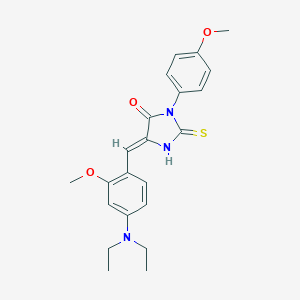 molecular formula C22H25N3O3S B307028 5-[4-(Diethylamino)-2-methoxybenzylidene]-3-(4-methoxyphenyl)-2-thioxo-4-imidazolidinone 