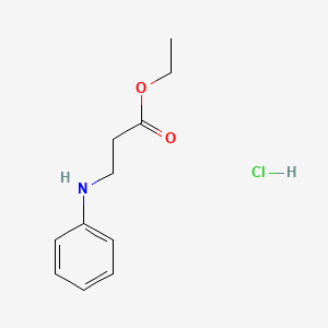 molecular formula C11H16ClNO2 B3070283 Ethyl N-phenyl-beta-alaninate hydrochloride CAS No. 100185-47-5