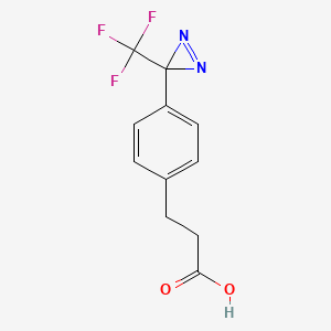 molecular formula C11H9F3N2O2 B3070327 3-(4-(3-(三氟甲基)-3H-二氮杂环丙-3-基)苯基)丙酸 CAS No. 1002328-44-0