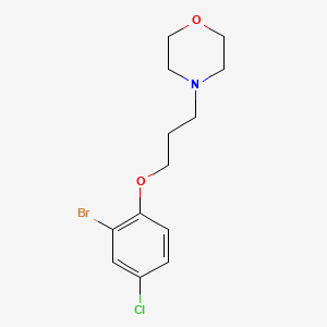 molecular formula C13H17BrClNO2 B3070352 4-(3-(2-Bromo-4-chlorophenoxy)propyl)morpholine CAS No. 1002540-31-9