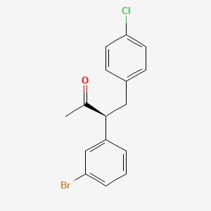 molecular formula C16H14BrClO B3070372 (S)-3-(3-溴苯基)-4-(4-氯苯基)丁-2-酮 CAS No. 1002752-54-6