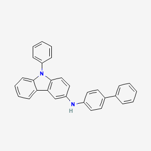 molecular formula C30H22N2 B3070379 N-biphenyl-4-yl-9-phenyl-9H-Carbazol-3-amine CAS No. 1002762-60-8