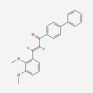 molecular formula C23H20O3 B3070386 (E)-3-(2,3-dimethoxyphenyl)-1-(4-phenylphenyl)prop-2-en-1-one CAS No. 1002798-81-3