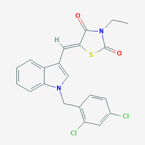 5-{[1-(2,4-dichlorobenzyl)-1H-indol-3-yl]methylene}-3-ethyl-1,3-thiazolidine-2,4-dione