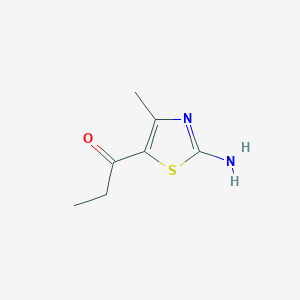 molecular formula C7H10N2OS B3070410 1-(2-氨基-4-甲基-1,3-噻唑-5-基)丙-1-酮 CAS No. 100289-17-6