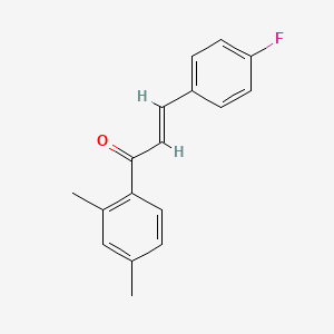 molecular formula C17H15FO B3070411 (2E)-1-(2,4-Dimethylphenyl)-3-(4-fluorophenyl)prop-2-en-1-one CAS No. 1002898-03-4