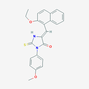 molecular formula C23H20N2O3S B307042 5-[(2-Ethoxy-1-naphthyl)methylene]-3-(4-methoxyphenyl)-2-thioxo-4-imidazolidinone 