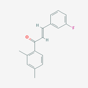 molecular formula C17H15FO B3070421 (2E)-1-(2,4-Dimethylphenyl)-3-(3-fluorophenyl)prop-2-en-1-one CAS No. 1002898-11-4