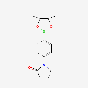 molecular formula C16H22BNO3 B3070433 1-(4-(4,4,5,5-四甲基-1,3,2-二氧杂硼环-2-基)苯基)吡咯烷-2-酮 CAS No. 1003309-09-8