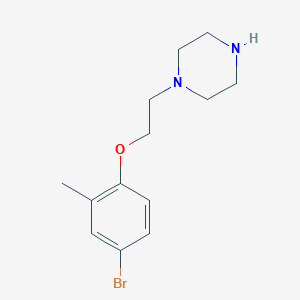 molecular formula C13H19BrN2O B3070438 1-[2-(4-溴-2-甲基苯氧基)乙基]哌嗪 CAS No. 1003403-17-5