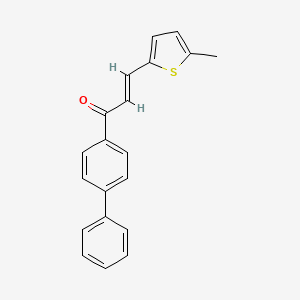 molecular formula C20H16OS B3070441 (E)-3-(5-methylthiophen-2-yl)-1-(4-phenylphenyl)prop-2-en-1-one CAS No. 1003448-23-4