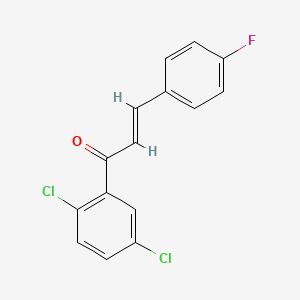 molecular formula C15H9Cl2FO B3070446 (2E)-1-(2,5-Dichlorophenyl)-3-(4-fluorophenyl)prop-2-en-1-one CAS No. 1003452-55-8