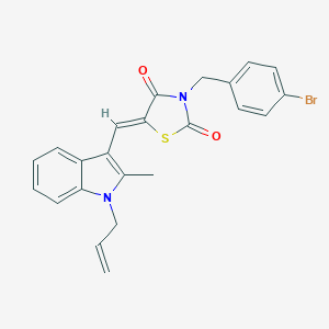 molecular formula C23H19BrN2O2S B307045 5-[(1-allyl-2-methyl-1H-indol-3-yl)methylene]-3-(4-bromobenzyl)-1,3-thiazolidine-2,4-dione 