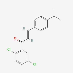 molecular formula C18H16Cl2O B3070471 (2E)-1-(2,5-Dichlorophenyl)-3-[4-(propan-2-yl)phenyl]prop-2-en-1-one CAS No. 1003745-56-9