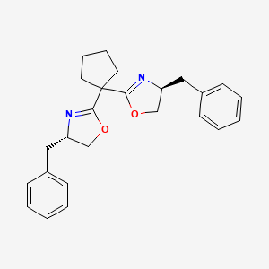molecular formula C25H28N2O2 B3070491 (4S,4'S)-2,2'-(环戊烷-1,1-二基)双(4-苄基-4,5-二氢恶唑) CAS No. 1003886-05-2
