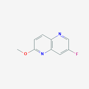 molecular formula C9H7FN2O B3070505 7-氟-2-甲氧基-1,5-萘啶 CAS No. 1003944-32-8
